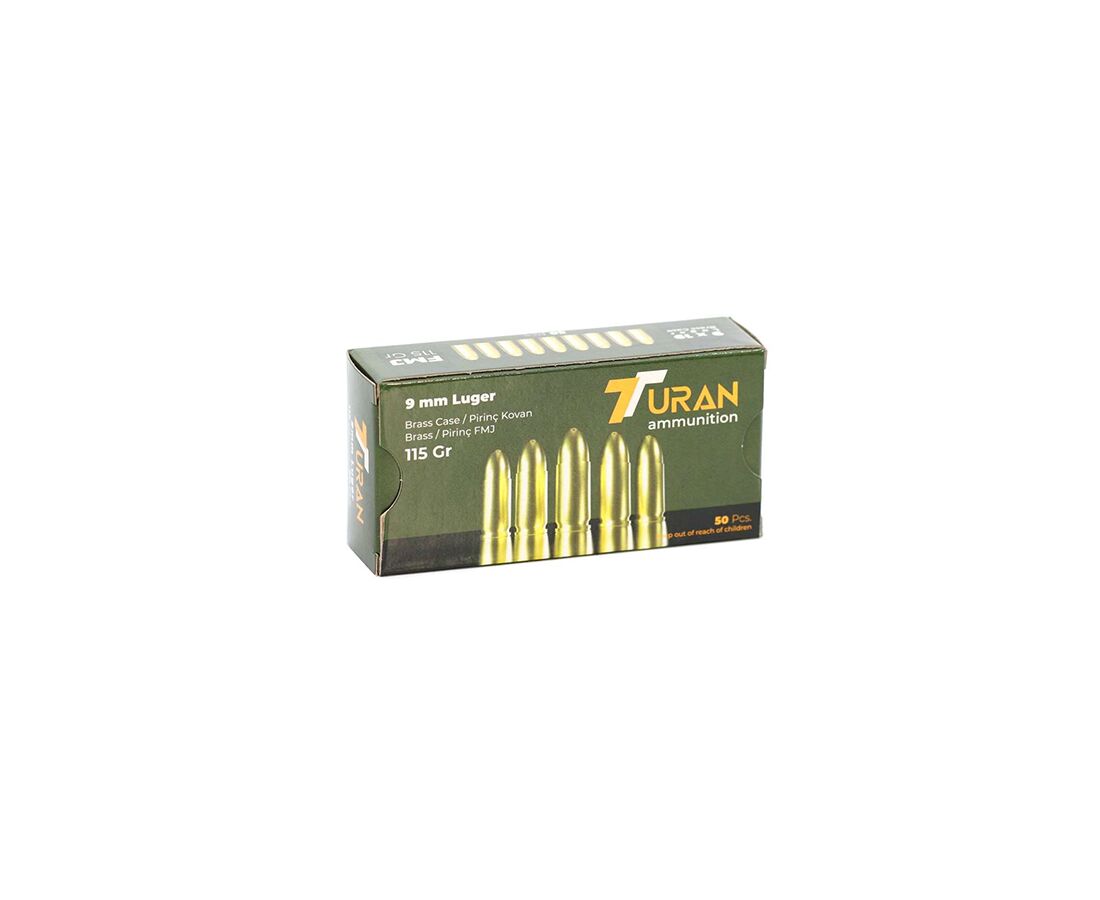 Handgun Ammo Mm Luger Grain Full Metal Jacket By Turan